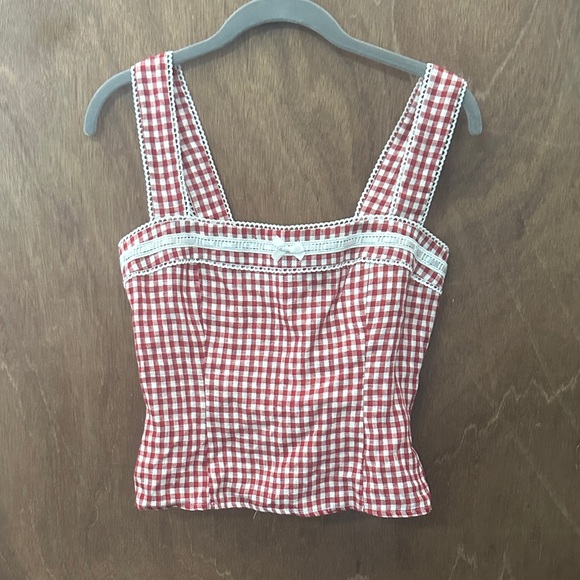 Reformation Gingham Women's Top - Picture 1 of 4